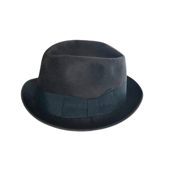 Vintage Borsalino Augusta Gray Felt Fedora – Dickenson & Co.  Size 7¼ - Picture 4 of 8